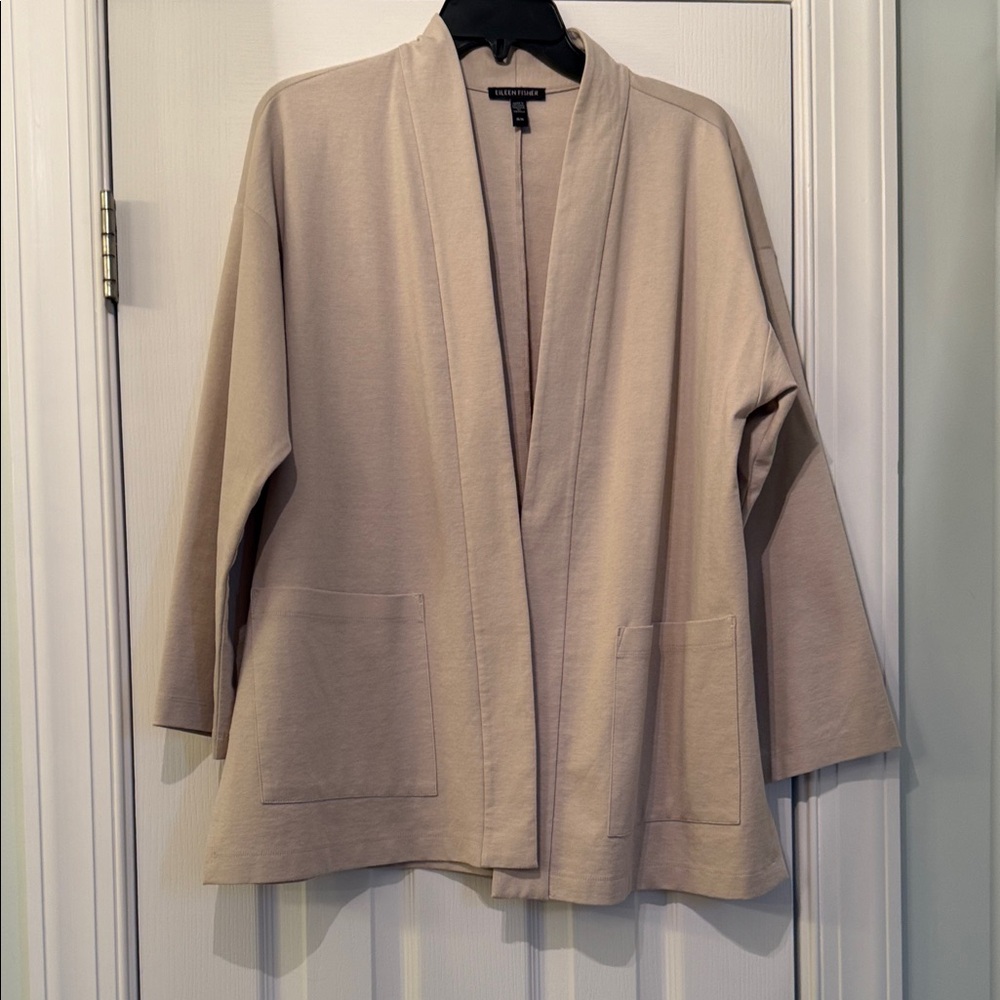 Eileen Fisher Tan Open Front Jacket